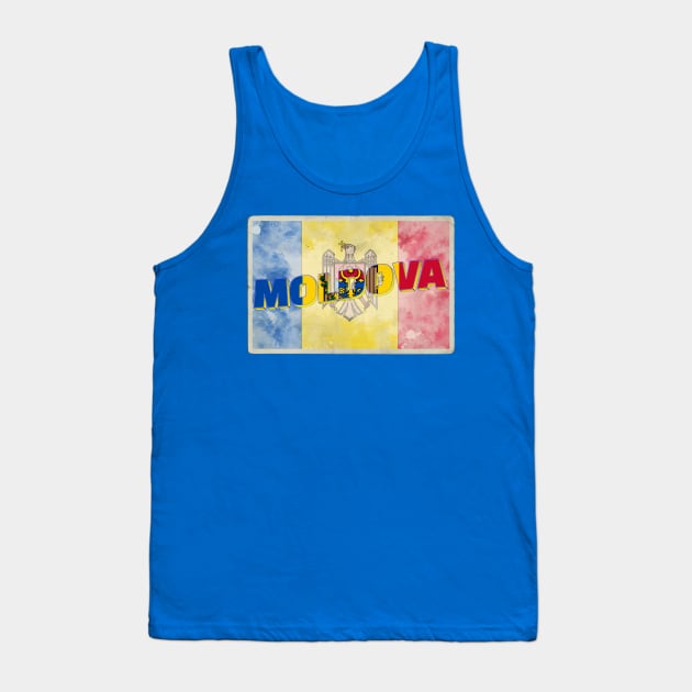 Moldova Vintage style retro souvenir Tank Top by DesignerPropo